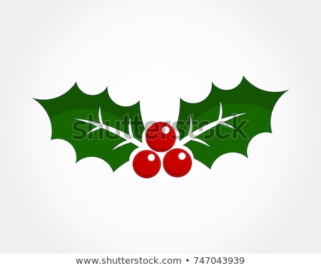 Foto stock: Holly Leaves And Berries