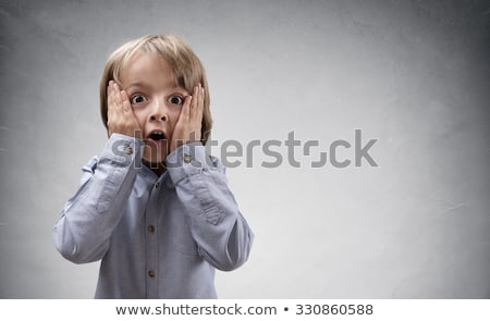 Stock photo: Scared Shocking Frightened Boy
