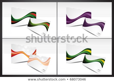 Сток-фото: Abstract Colorful Business Card Set1