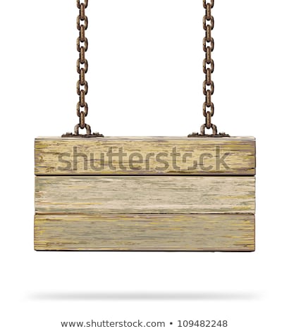 Stock fotó: Rusty Chain And Weathered Wood Background