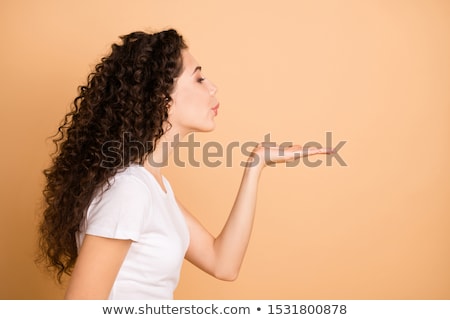 Foto stock: Fun Lady Sending Kisses