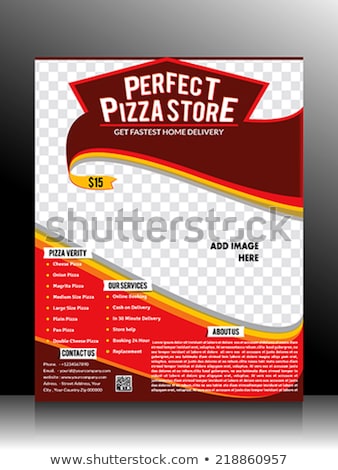 ストックフォト: Perfect Pizza Store Flyer Template