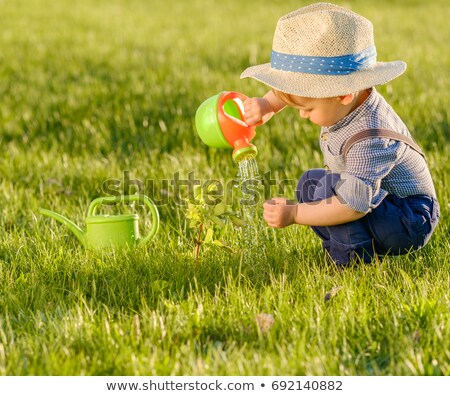 Сток-фото: Baby Boy Outdoor In The Countryside