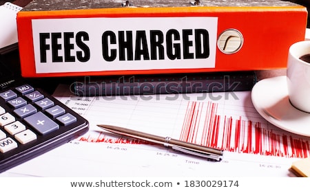 Foto stock: Red Office Folder With Inscription Loans