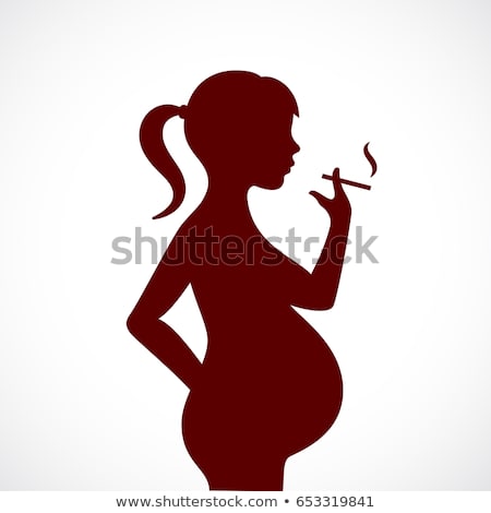 Stock photo: Young Woman Quitting Smoking Vector Illustration