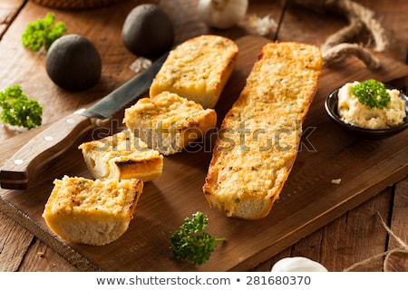 Stok fotoğraf: Grilled Slices Of French Bread