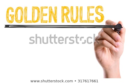 Foto stock: Golden Rules