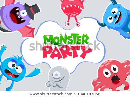 Stock photo: Mascot Slime Monster Space