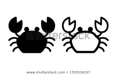 Сток-фото: Crab Isolated Ocean Cancer Marine Animal Vector Illustration