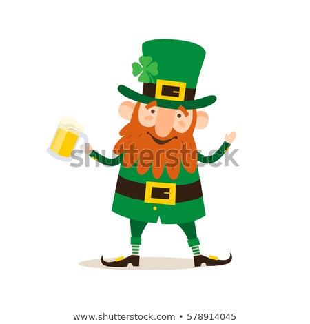 Foto stock: Drunk Cartoon Clover