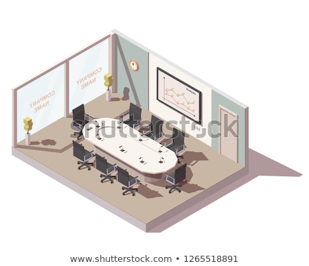 Stockfoto: Vector Isometric Office Conference Room Interior
