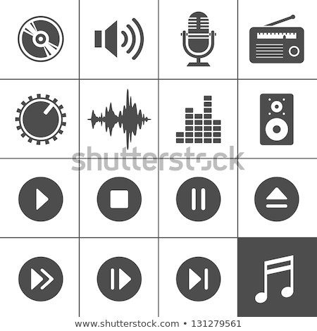 Stok fotoğraf: Audio Speaker Logo Volume Sound Icon Vector