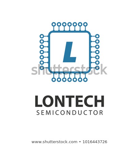 Stock fotó: Microchip Icon Cpu Central Processing Unit Computer Processor Chip Symbol Abstract Technology L