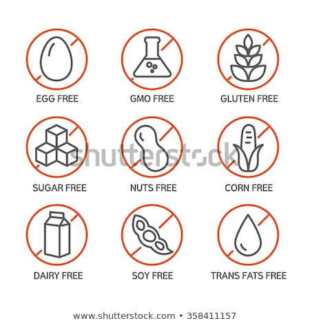 Stockfoto: Allergen Free Sign Lactose Vector Thin Line Icon