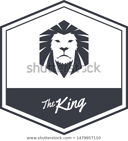 Stock photo: King Lion Endangered Species Logo Sign Vector