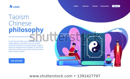 Foto stock: Taoism Concept Landing Page