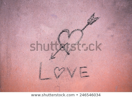 Stockfoto: Declaration Of Love Written On The Wall
