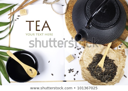 Stock foto: Asian Tea Set And Spa Settings