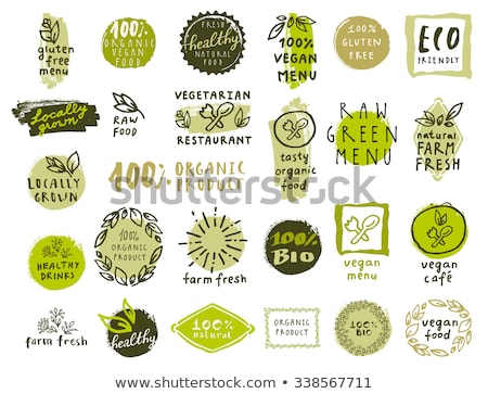 Foto stock: Web Organic Labels Emblems Symbols Set