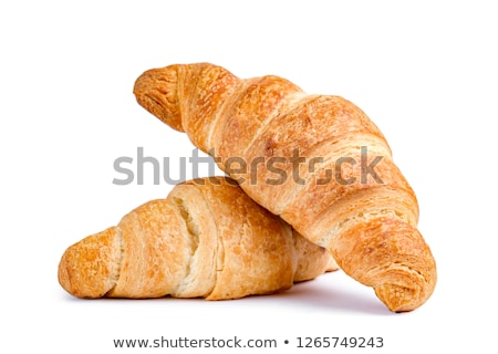 Stockfoto: Traditional French Breakfast Croissant Isolated