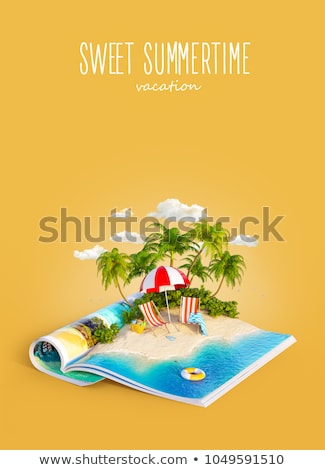 Stock foto: Creative Concept Image Of Summer Landscape In Pages Of Book