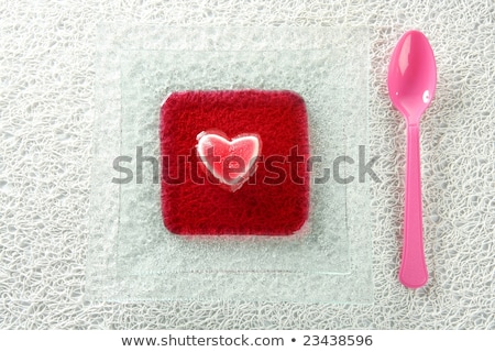 Stockfoto: Et · een · Jelly · Strawberry · Bloody · Heart