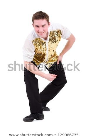 Stock photo: Friendly Smiling Dancer Showing Some Movements