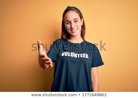 Stock fotó: Woman Giving Hands