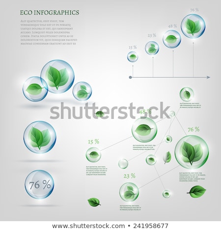 ストックフォト: Water Bubbles And Leaf - Eco Icon