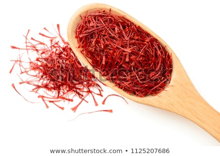 Stok fotoğraf: Stigmas Of Saffron In Spoon