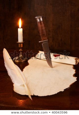 Foto stock: Dagger In Wood