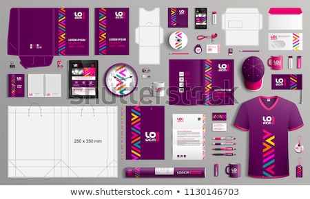 Foto stock: Set Of Corporate Identity And Branding Vector