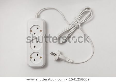 Foto stock: Coiled Extension Cord