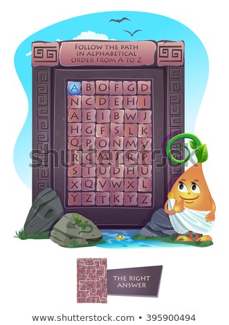 Stock photo: Follow The Path In Alphabetical Order From A To Z