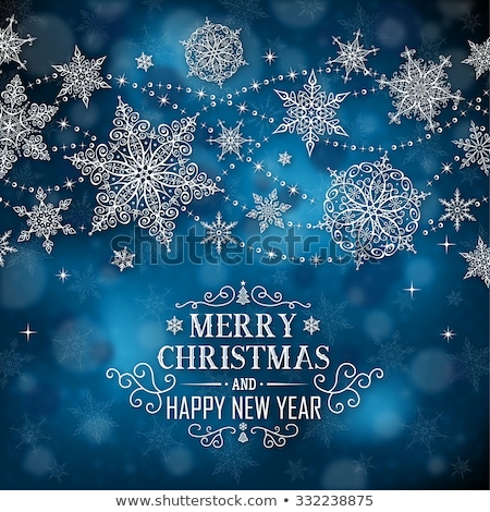 ストックフォト: Marry Christmas And Happy New Year Poster And Banner On Dark Background Vector Illustration