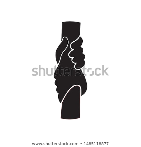 Stock photo: Helping Hand Icon Human Hand Silhouette Friend Sign