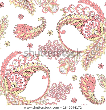 Stok fotoğraf: Vector Damask Seamless Pattern