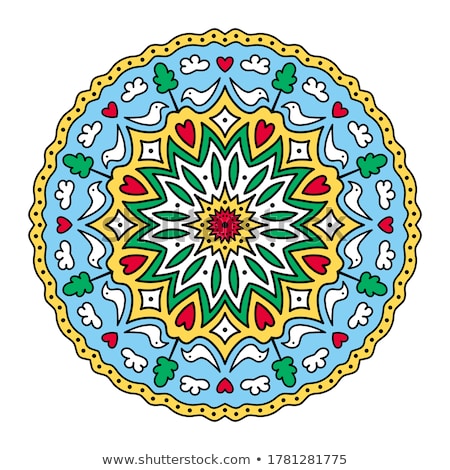 Stok fotoğraf: Colorful Cute Mandalas Decorative Unusual Round Ornaments