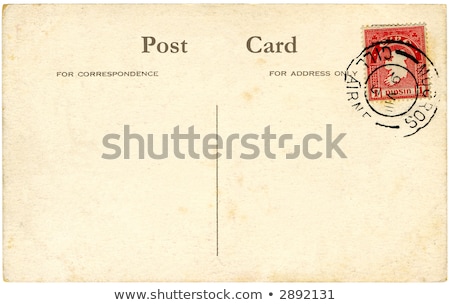 [[stock_photo]]: Ne · carte · postale · irlandaise · vierge · vintage · avec · un · timbre · rouge