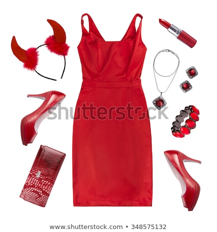 Zdjęcia stock: Red Dress Isolated On White