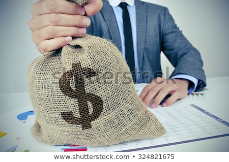 Stock photo: Chart With A Full Money Bags