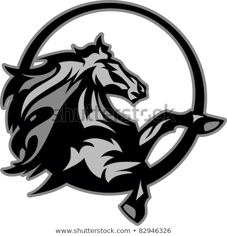 Foto d'archivio: Mustang Stallion Graphic Mascot Vector Image