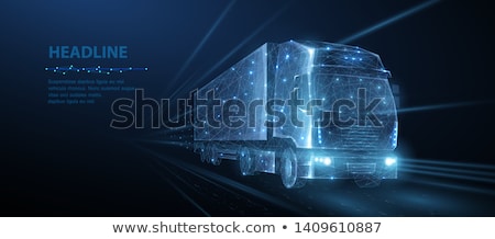 Stock fotó: Truck On A Light Background