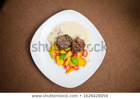 [[stock_photo]]: Beefsteak And Vegetable