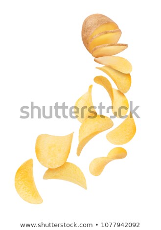 Stok fotoğraf: Potato Sliced Into Chips Crisps