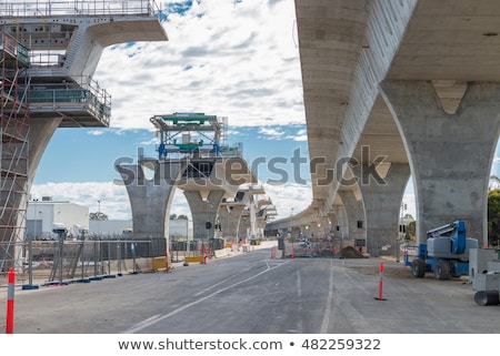 Stok fotoğraf: Highway Construction From Under The Bridge