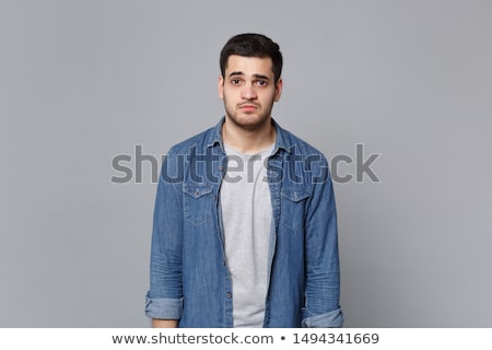 Stock photo: Discouragement - Caucasian Man Isolated On White