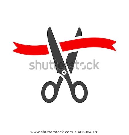 Stock foto: Vector Icon Cutting Ribbon