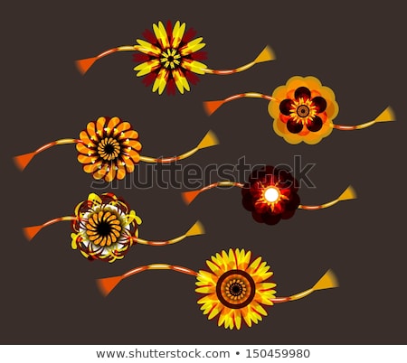 Stockfoto: Simple And Beautiful Hindu Rakhi Collection Design Vector