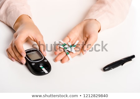 Stockfoto: Woman Testing Glucose For Diabetes